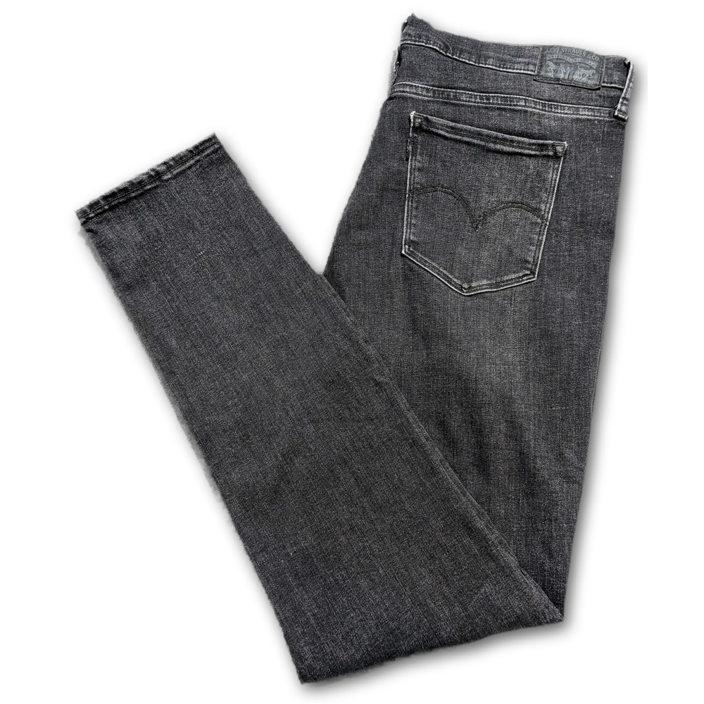 Levis Womens Jeans Washed Black Denim Pockets Stretch Skinny Dark